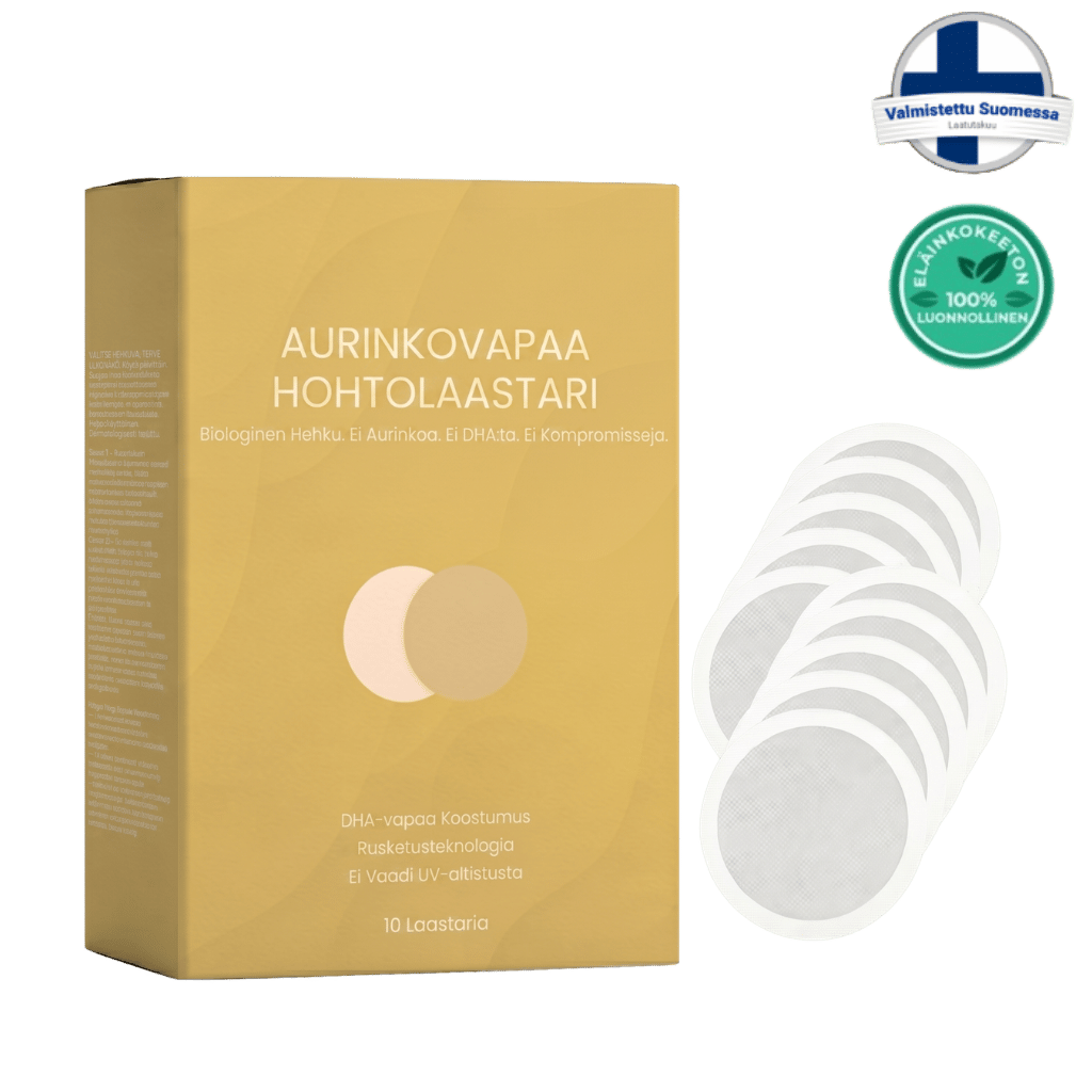 Auraton Hehku - Aurinkovapaa hohtolaastari, biologinen ihonhoitolaastari, 10 laastaria, luonnollinen hehku