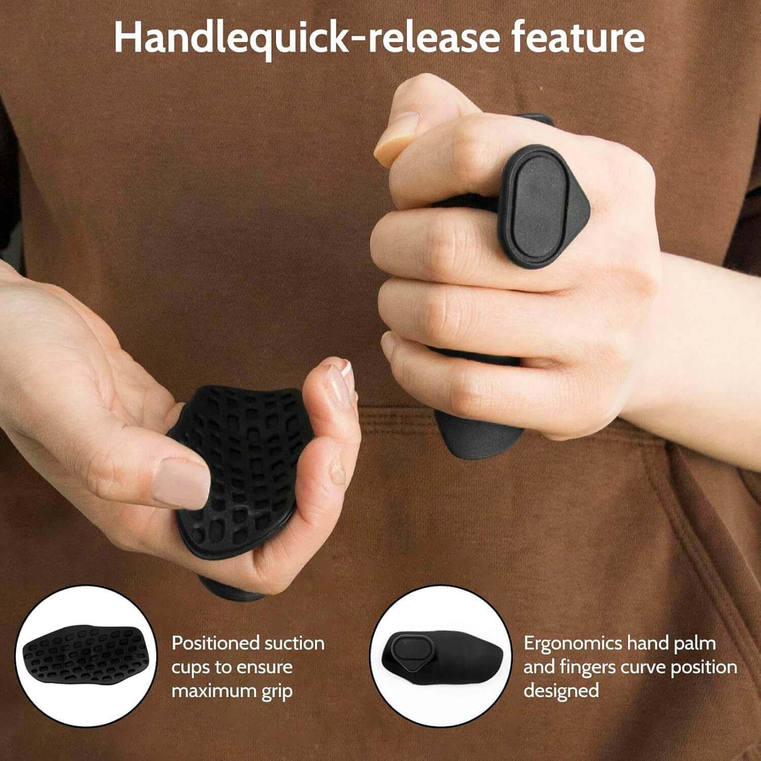 LumiPuro OtePadit with ergonomic design for maximum grip and quick-release feature during workouts.