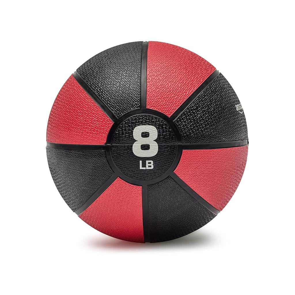 LumiPuro CoreBall, 8 lb medicine ball for strength training and functional workouts at home or gym.