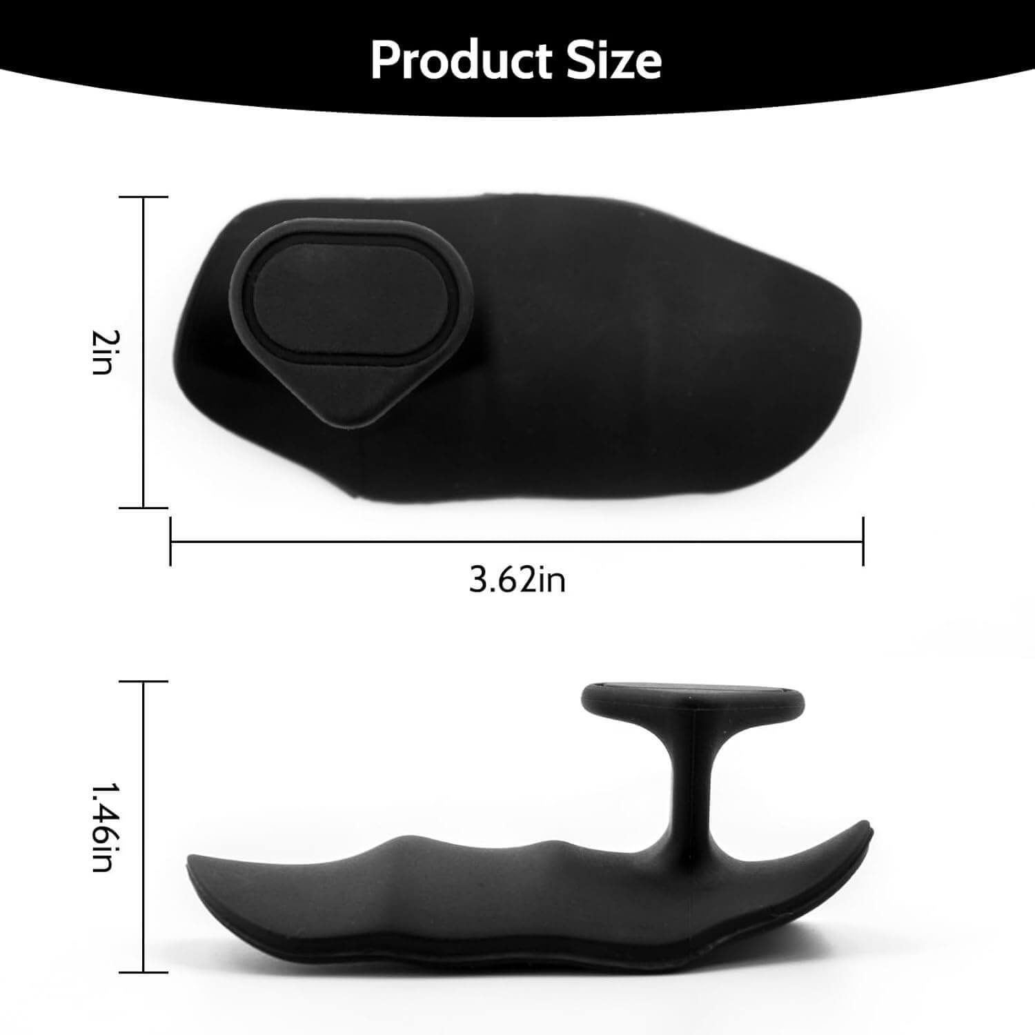 LumiPuro OtePadit product size dimensions diagram showing measurements of 2in, 3.62in, and 1.46in.